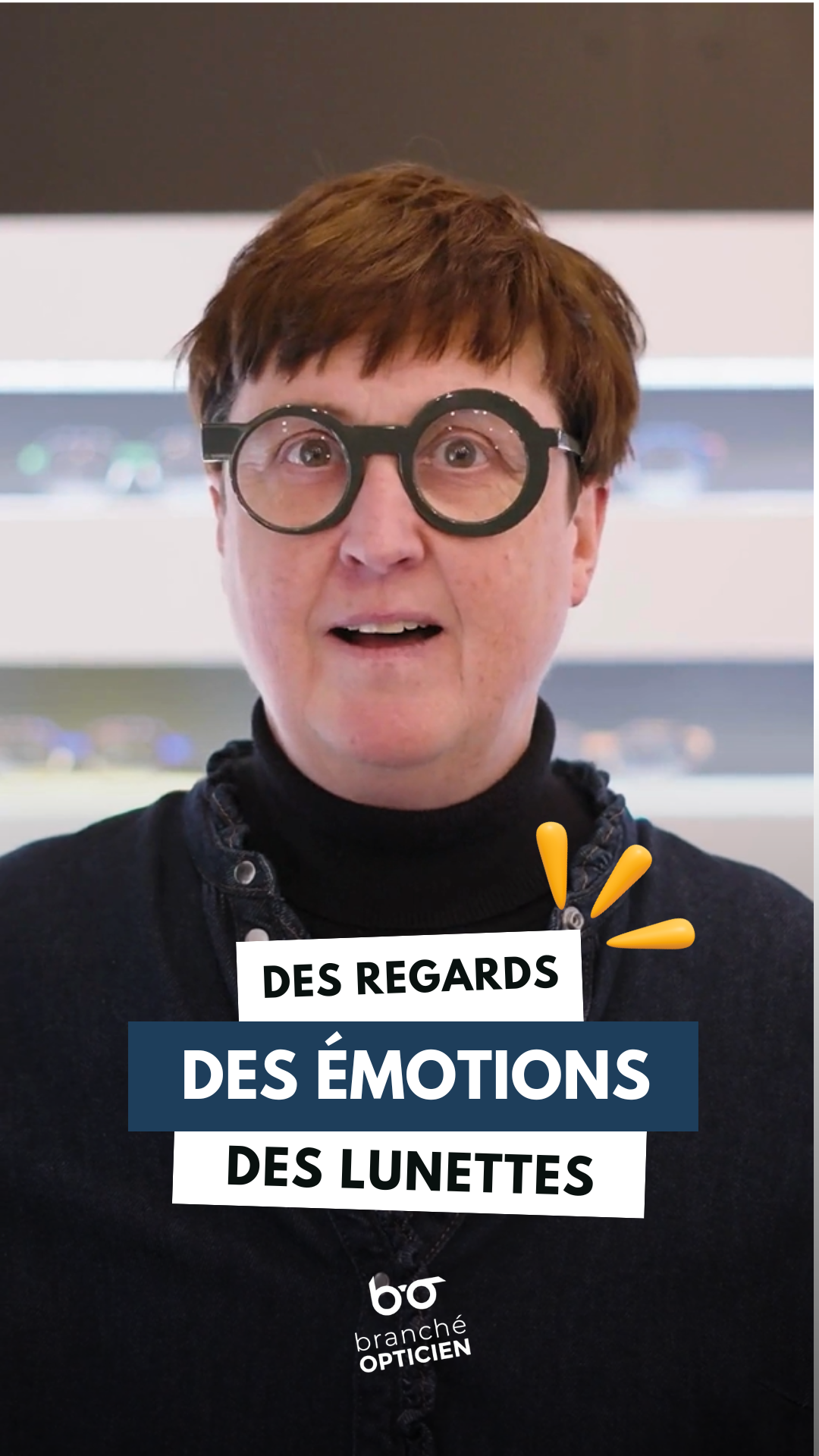 Des regards des émotions des lunettes